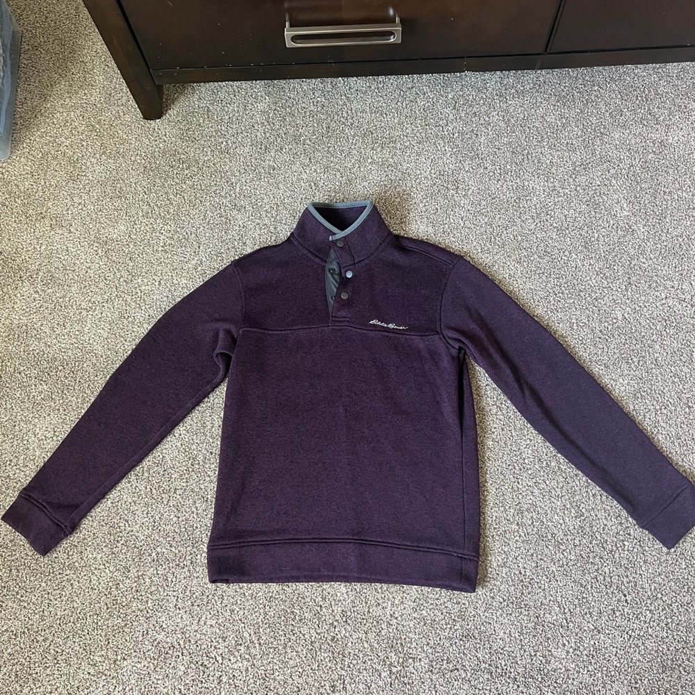 Eddie Bauer Men's Dark Purple Sweater
